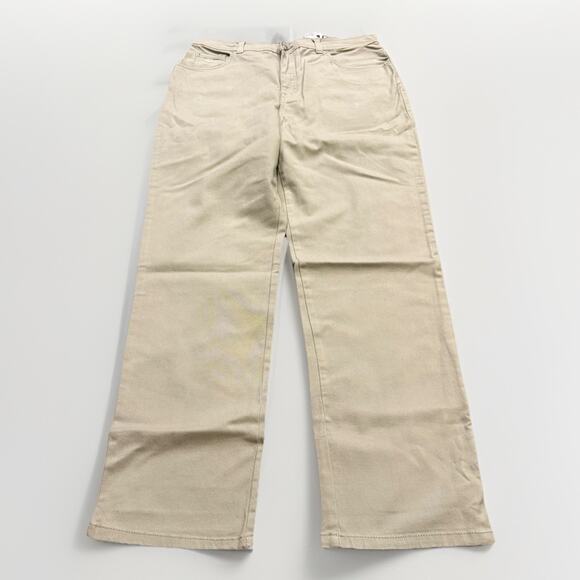 Gloria Vanderbilt Amanda Beige Stretch Classic Fit Tapered Leg Size 14 NWT NEW - Picture 1 of 10